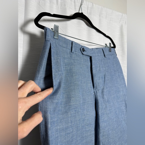 J.Hilburn Light Blue Tailored Men’s Suit – Modern Fit Wedding Business Formal - Picture 14 of 17